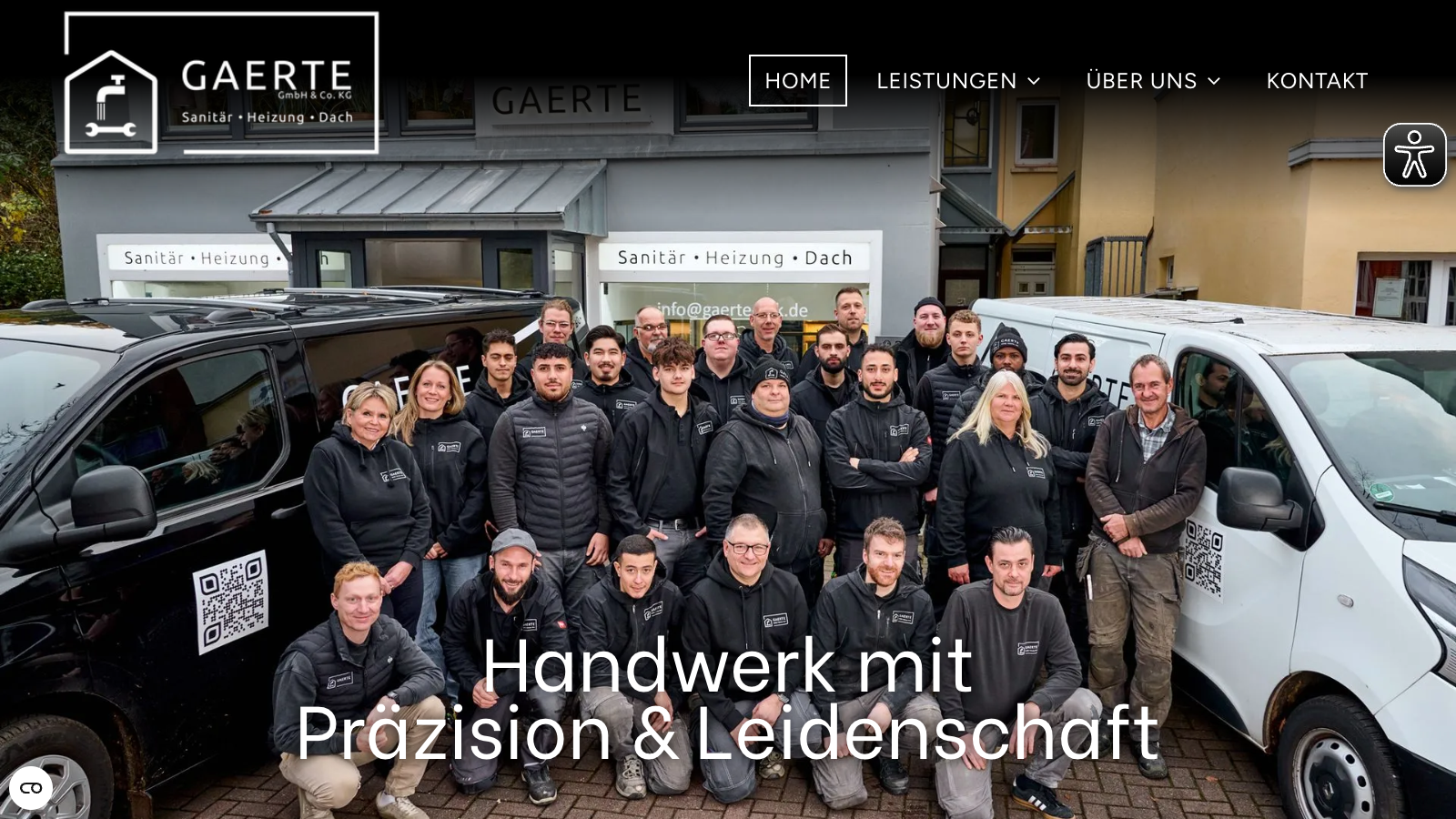 Screenshot gaerte-shk.de — Gaerte GmbH Sanitär & Heizung, Hamburg